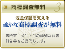 返金保証を支える確かな商標調査が無料